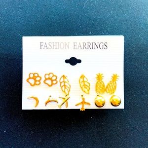 Multipack earrings gold